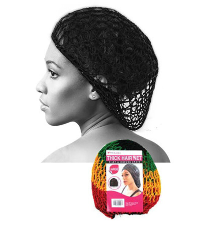 Magic Collection Thick Hair Net Large Mix #4168