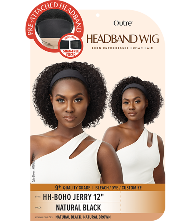 Outre Headband Wig HH-Boho Jerry12" Natural Black