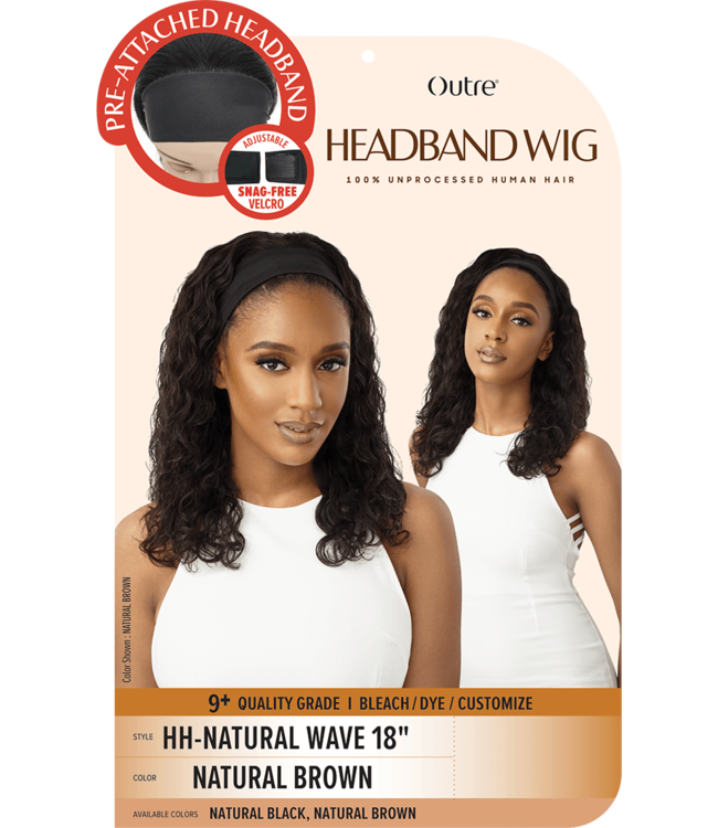 Outre Headband Wig HH-Natural Wave18" Natural Brown