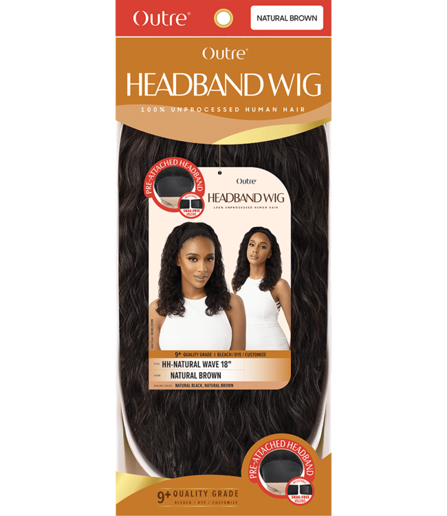 Outre Headband Wig HH-Natural Wave18" Natural Brown