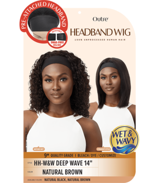 Outre Headband Wig HH-W&W Deep Wave14" Natural Brown