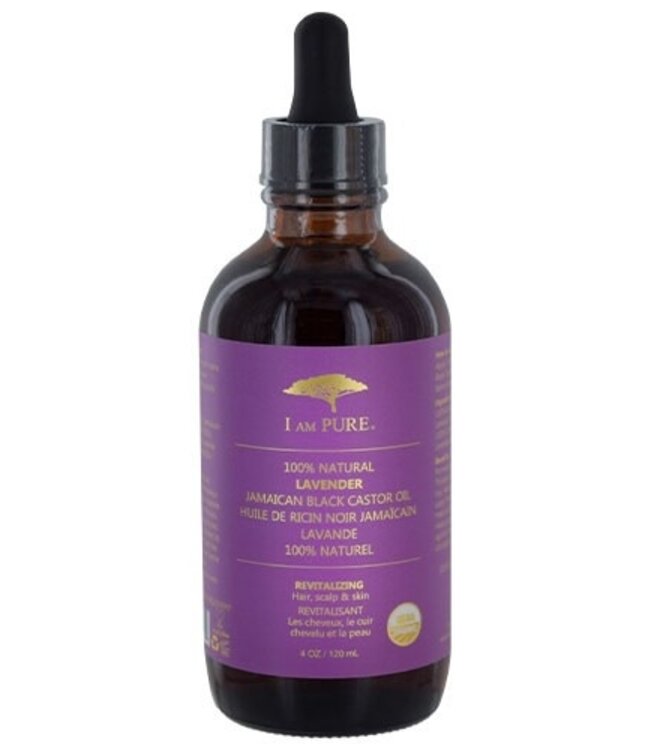 I Am Pure 100% Natural Black Castor Oil Lavender 4oz