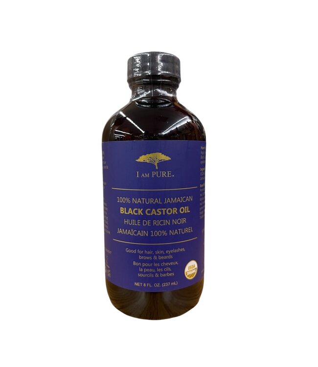 I Am Pure 100% Natural Jamaican Black Castor Oil 8z