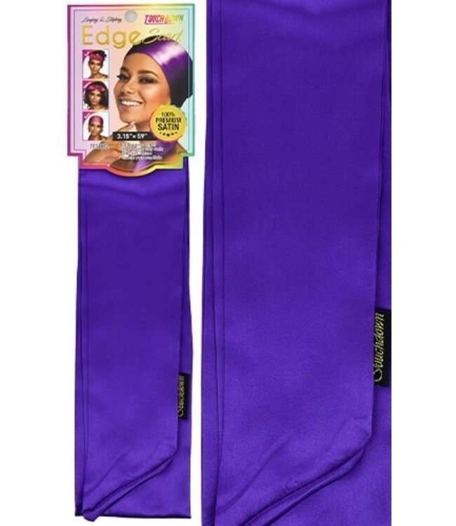 Touch Down Edge Scarf Plain Purple #TES002