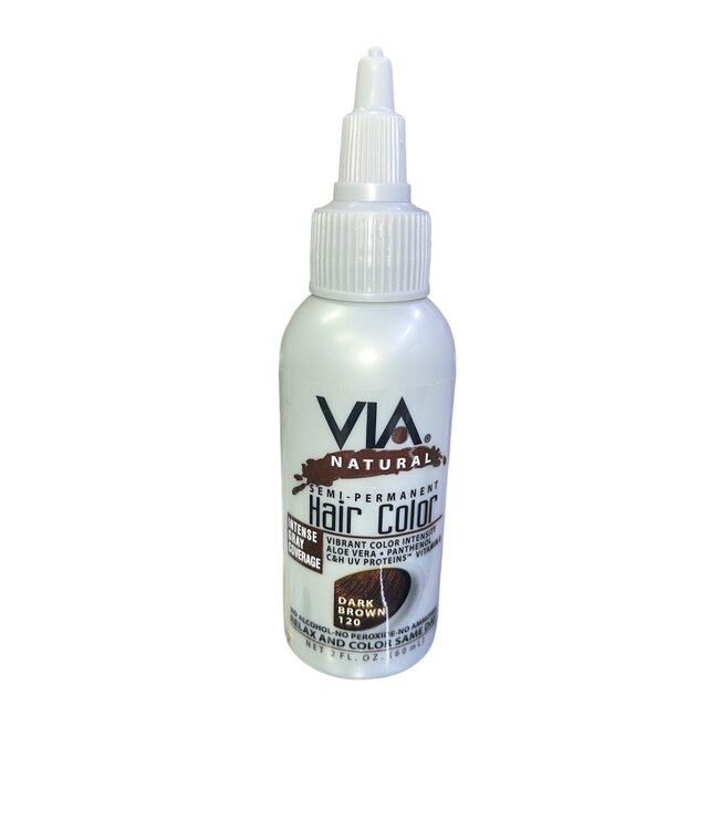 Via H/Clr Dark Brown 120 2oz