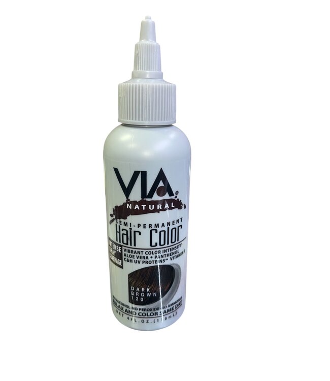Via H/Clr Dark Brown 120 4oz