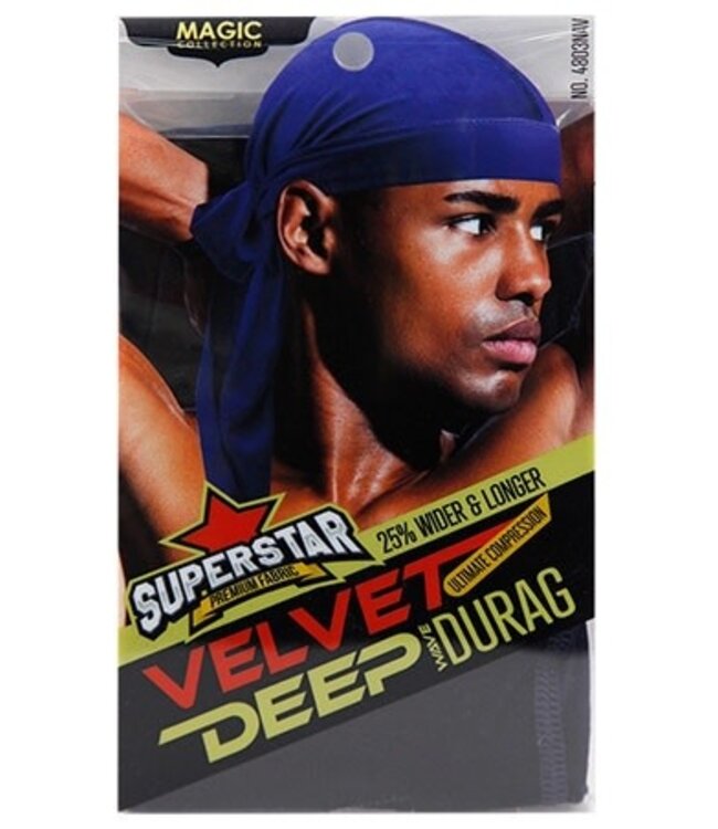 Magic Collection Velvet Du Rag 4803 Navy