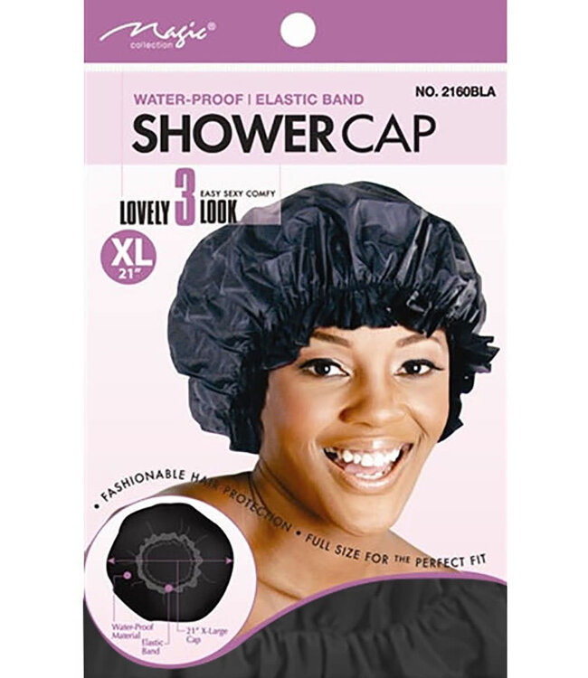 Magic Collection XL Shower Cap 2160 - Black