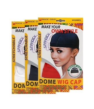 MAGIC GOLD Spandex Dome Wig Cap Asst