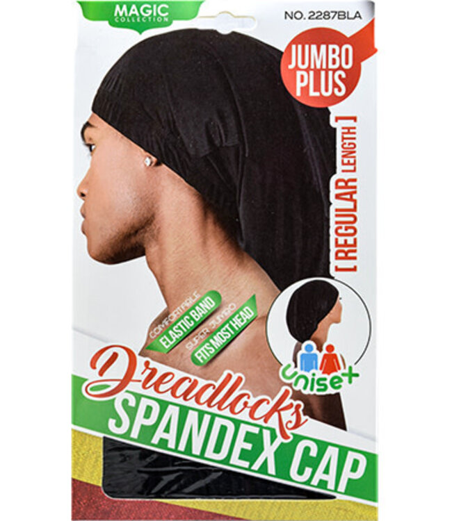 Magic Collection Dreadlocks Spandex Cap Reg #2287 Black