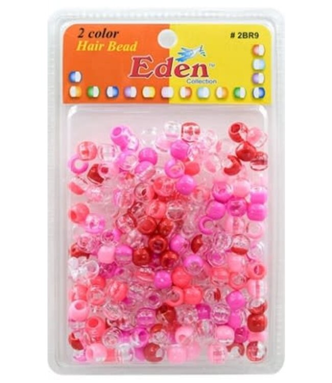 Eden Jumbo 2 Tone Color Bead Clear Assorted Tone 2BR9-Clear/Pink