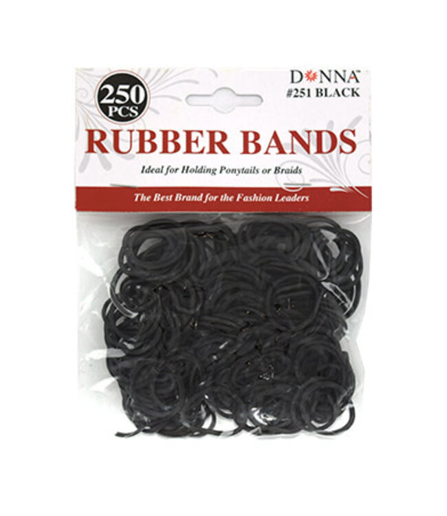 Donna Rubber Band 250pk Black