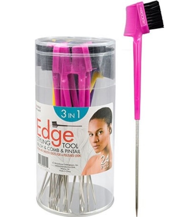 Donna 3In1 Edge/Comb Pin Tail Brush