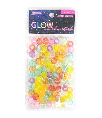 Donna Glow In The Dark Value Pack Hair Beads Assorted