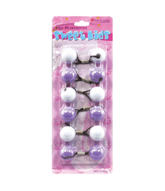 MAGIC GOLD Kid's Hair Bubbles Round XL Purple/White
