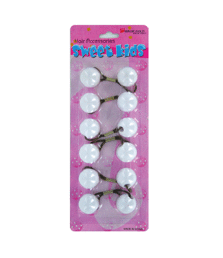 MAGIC GOLD Kid's Hair Bubbles Round XL White
