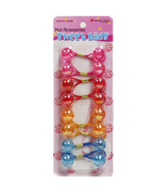 MAGIC GOLD Kid's Hair Bubbles Round #L6 Crystal Mix