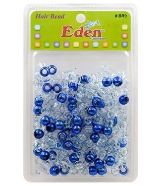 Eden Metalic XLG Medium Round Beads Blue  BR9-TBLU