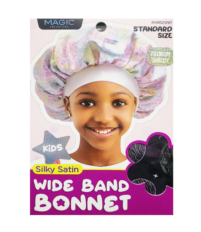 Magic Collection Kids Silky Satin Wide Bonnet
