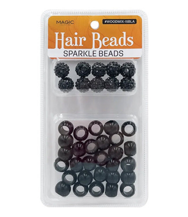 Magic Collection Hair Beads Mix Black Sparkle