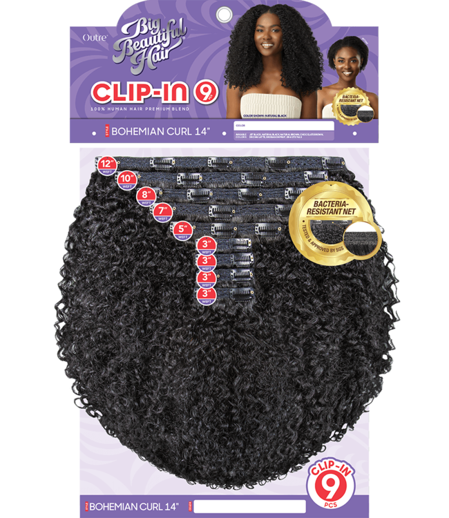 Big Beautiful Hair 9Pcs Bohemian Clip-In 14"