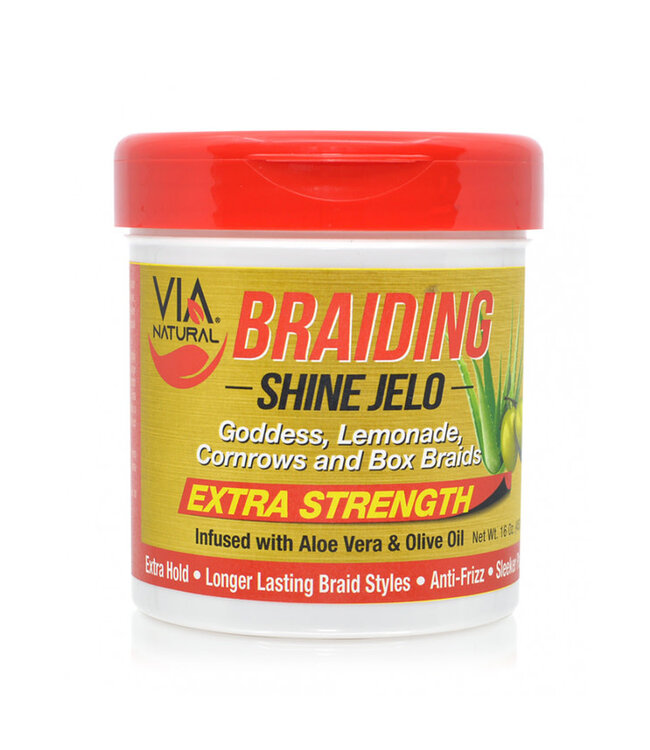 VIA NATURAL Braiding Shine Jello Extra Strength 16oz