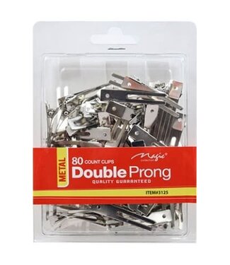 Magic Collection Double Prong Clip ( 80pcs )