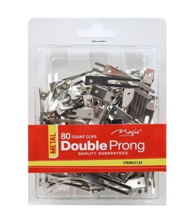 Magic Collection Double Prong Clip ( 80pcs )