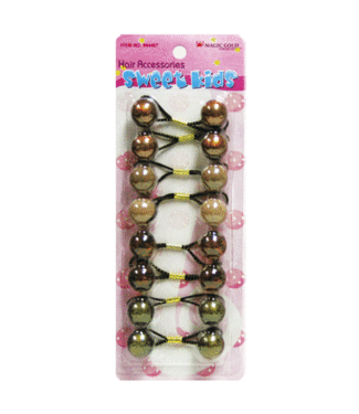 MAGIC GOLD Kid's Hair Bubbles Round #L5 Brown Mix