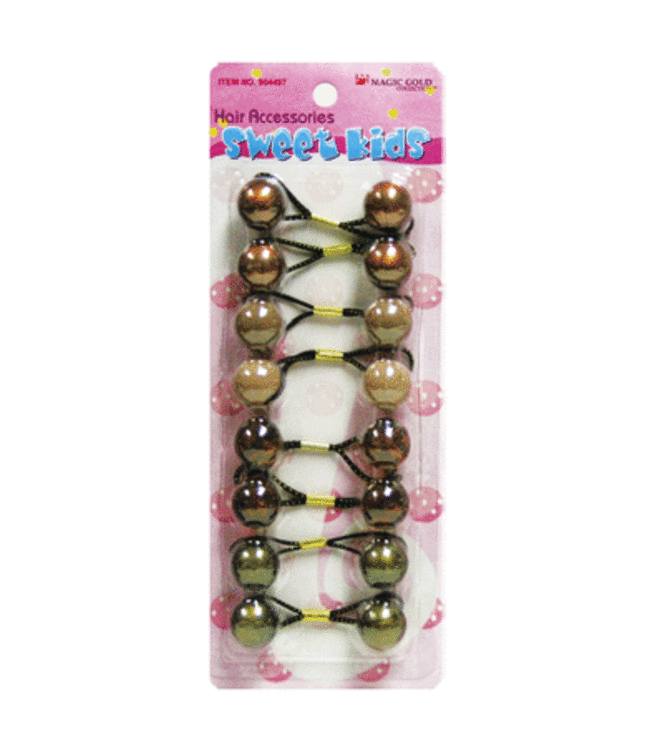 MAGIC GOLD Kid's Hair Bubbles Round #L5 Brown Mix