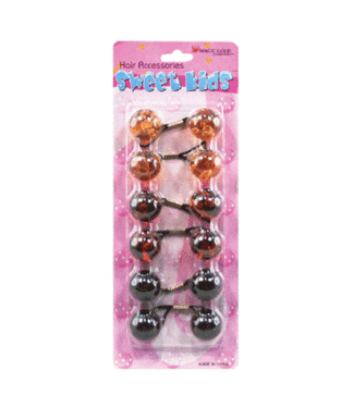 MAGIC GOLD Kid's Hair Bubbles Round #XL17 Crystal Brown
