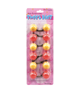 MAGIC GOLD Kid's Hair Bubbles Round #XL6 Orange/Yellow