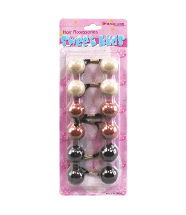 MAGIC GOLD Kid's Hair Bubbles Round #XL8 Brown