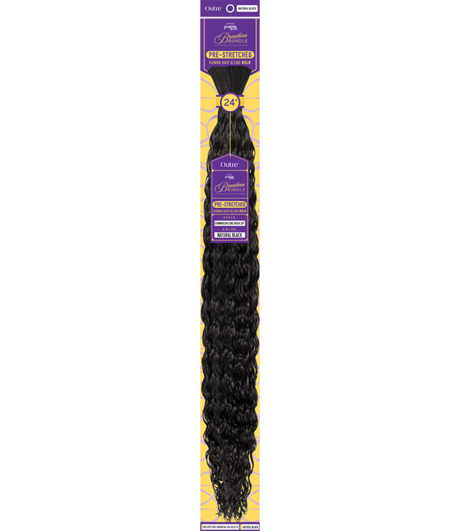 Purple Pack Brazilian-Prestreched Dominican Curl Bulk 24"