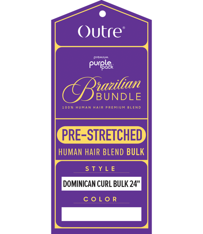 Purple Pack Brazilian-Prestreched Dominican Curl Bulk 24"