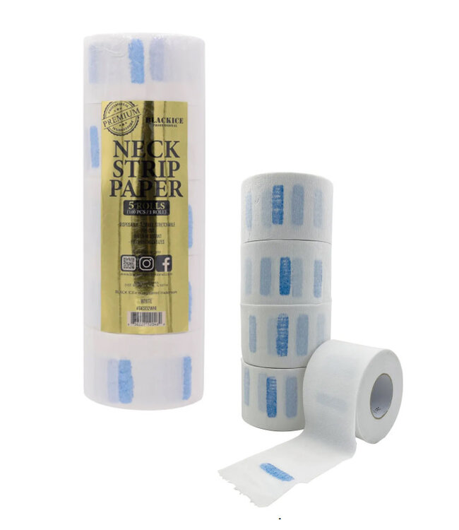 Black Ice Professional Neck Strip  Paper (5 roll pk) BICO32WHI
