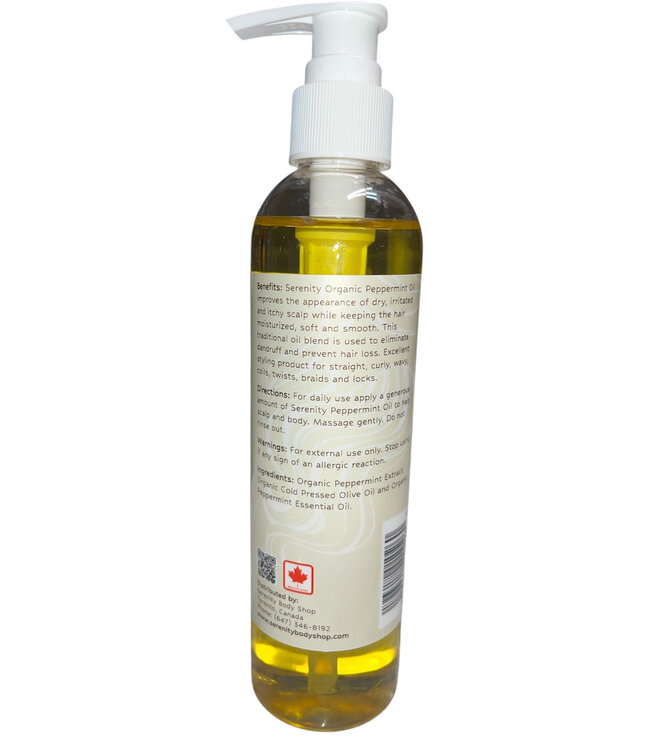 Serenity Oil Organic Oil Peppermint 8oz