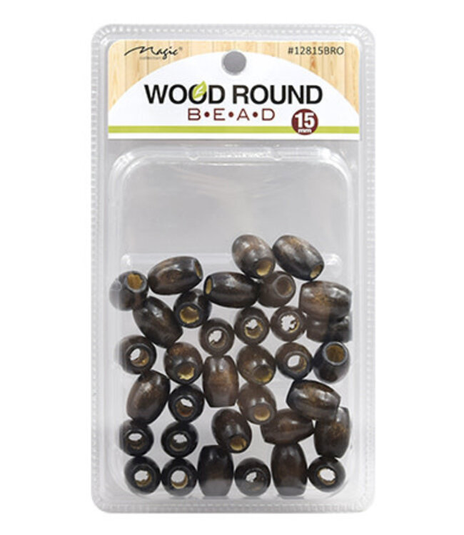 Magic Collection Wood Beads 15mm BRO
