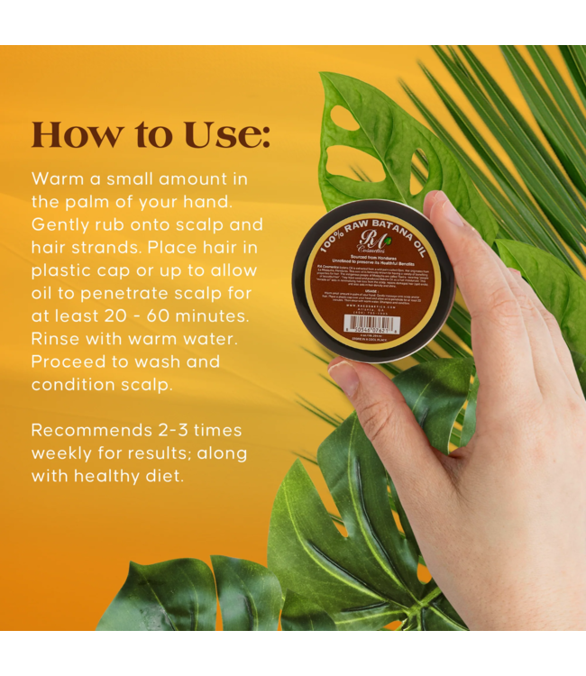 RA Cosmetics 100% Raw Batana Oil 4oz