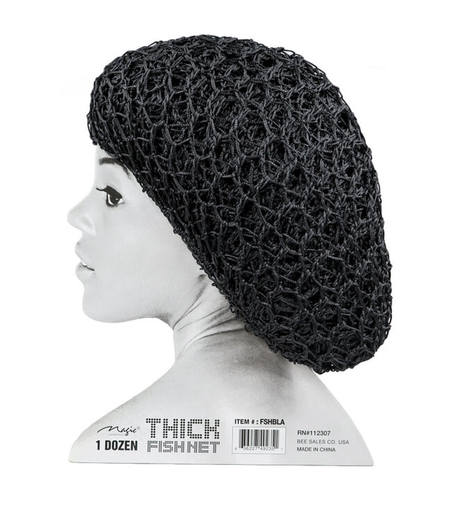 Magic Collection Fish Thick Hair Net Black Medium