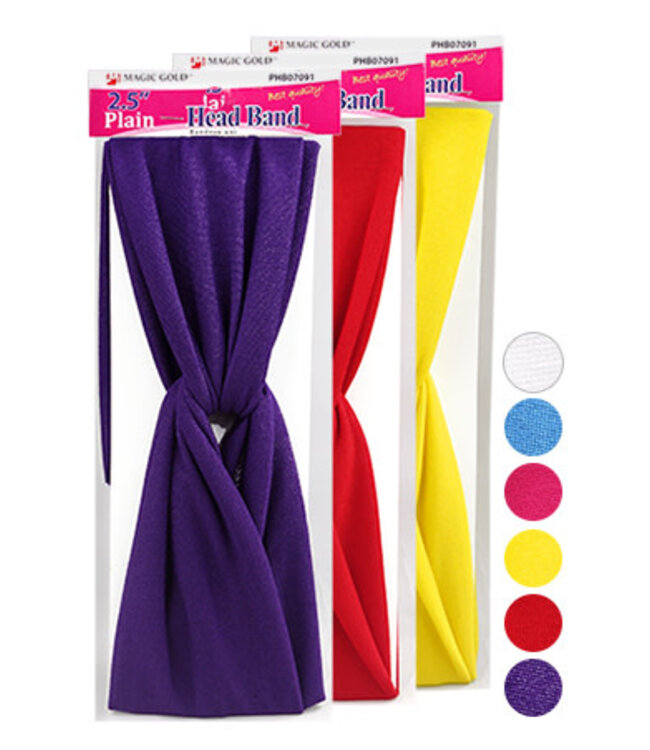 MAGIC GOLD Plain Head Band Assorted PHBO7091