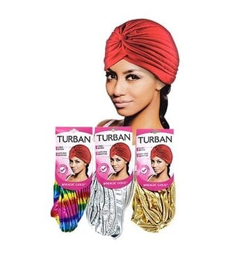 MAGIC GOLD Turban #5989 Rainbow/Silver/Gold