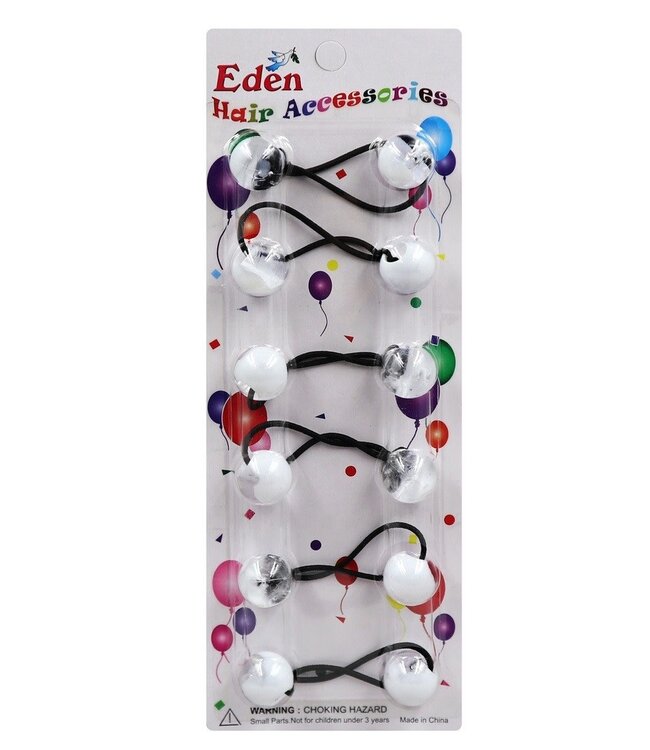Eden 20mm Hair Ball Clear & White