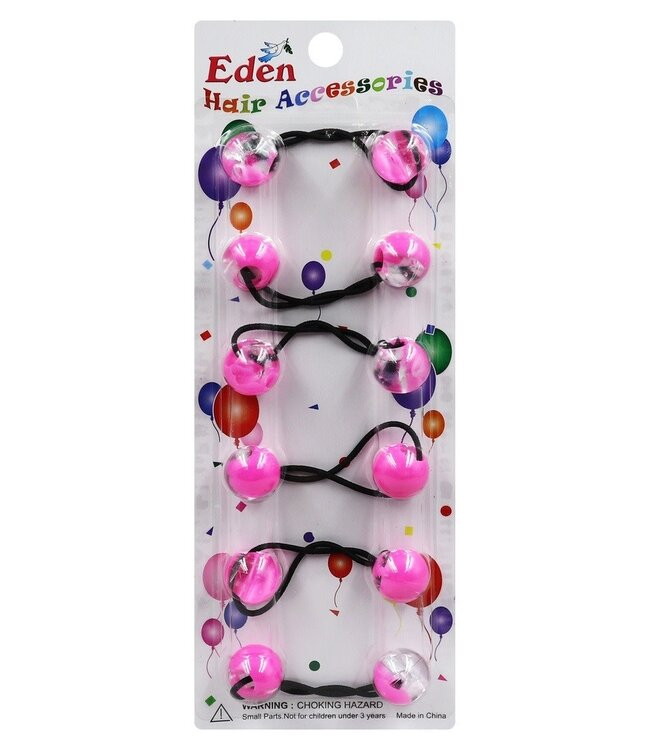 Eden 2 Tone 22mm Hair Ball Clear & Pink