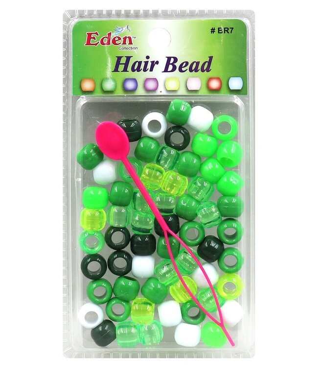 Eden Blister Medium Round Beads BR7 Green Tone