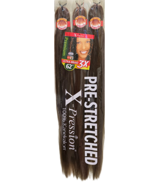 X-Pression Pre-Streched Ultra Braid 3X M4/27/30/613 62"