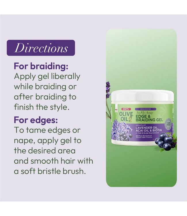 Organic Root ORS Olive Oil Edge & Braiding Gel 8oz