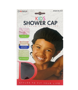 Donna Kids Shower Cap  #12114 BLACK