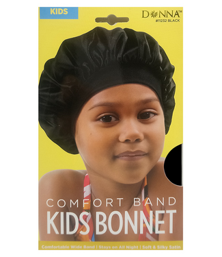 Donna Comfort Band Kids Bonnet #11232 BLACK
