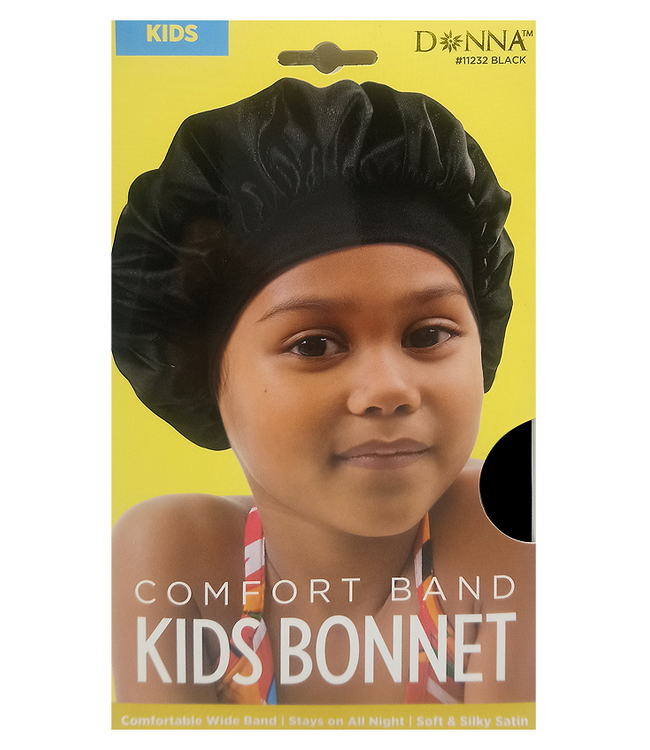 Donna Comfort Band Kids Bonnet #11232 BLACK